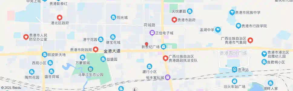 贵港世纪花园东区_公交站地图_贵港公交_妙搜公交查询2025