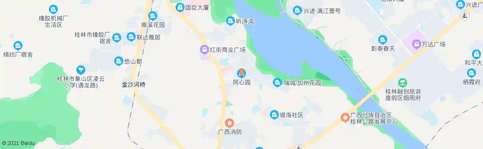 桂林同心园_公交站地图_桂林公交_妙搜公交查询2025