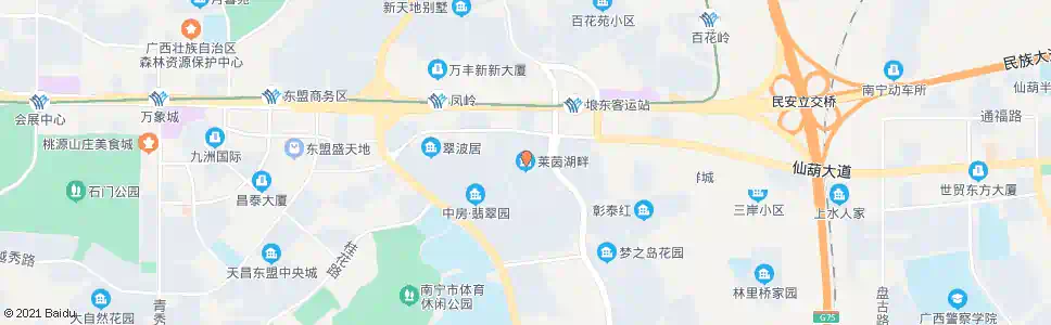南宁莱茵湖畔_公交站地图_南宁公交_妙搜公交查询2025