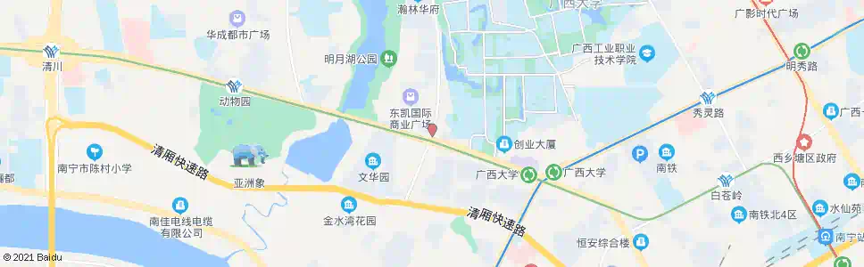 南宁鲁班大学路口_公交站地图_南宁公交_妙搜公交查询2025