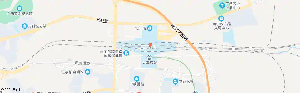 南宁南宁火车东站北_公交站地图_南宁公交_妙搜公交查询2025