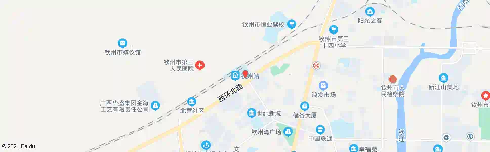 钦州火车西站_公交站地图_钦州公交_妙搜公交查询2025