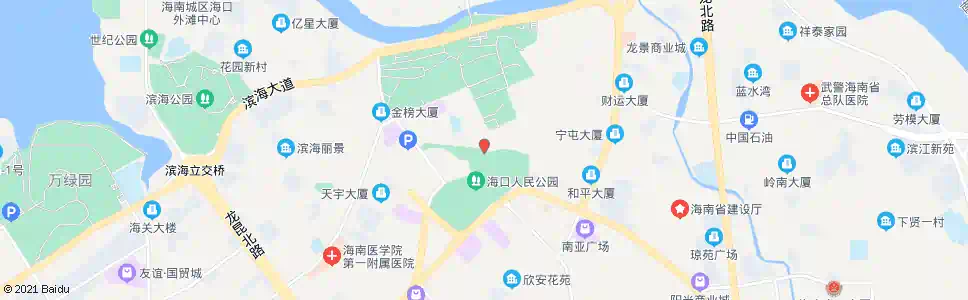海口人民公园北门_公交站地图_海口公交_妙搜公交查询2025