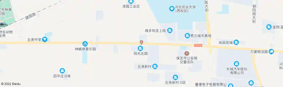 保定阳光庄园_公交站地图_保定公交_妙搜公交查询2025
