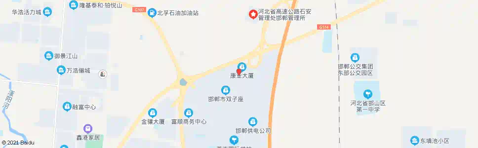 邯郸康业温泉酒店_公交站地图_邯郸公交_妙搜公交查询2025
