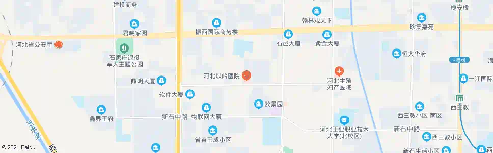 石家庄以岭医院_公交站地图_石家庄公交_妙搜公交查询2025