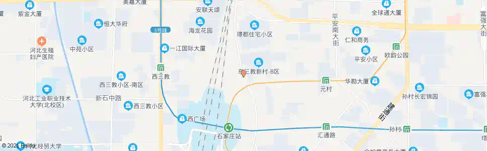 石家庄东三教新村_公交站地图_石家庄公交_妙搜公交查询2025