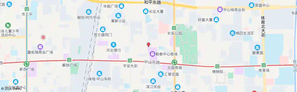石家庄勒泰中心北_公交站地图_石家庄公交_妙搜公交查询2025