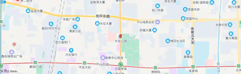 石家庄长安公园_公交站地图_石家庄公交_妙搜公交查询2025