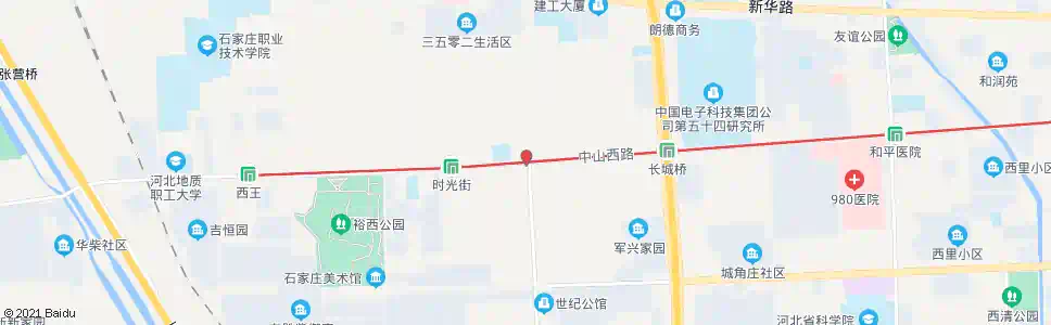 石家庄时光街北口_公交站地图_石家庄公交_妙搜公交查询2025