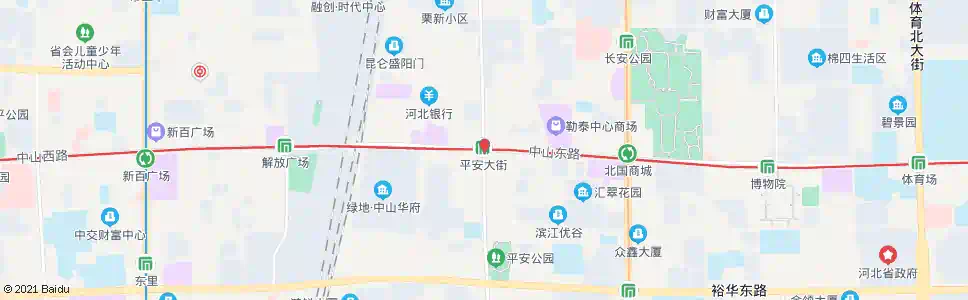 石家庄平安中山路口_公交站地图_石家庄公交_妙搜公交查询2025