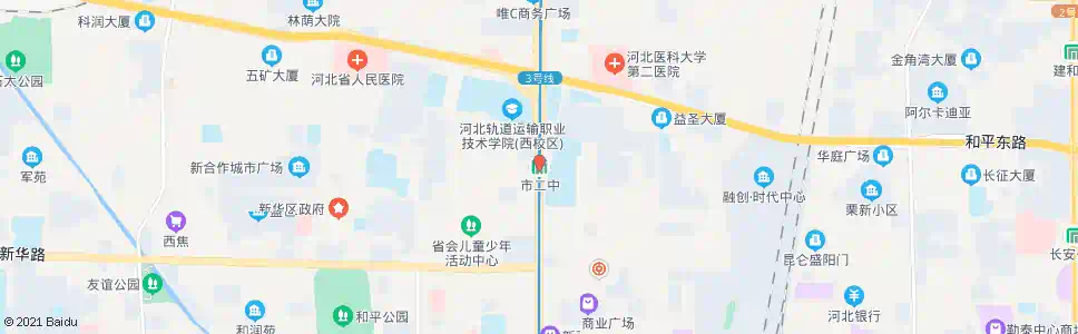 石家庄市二中站_公交站地图_石家庄公交_妙搜公交查询2025
