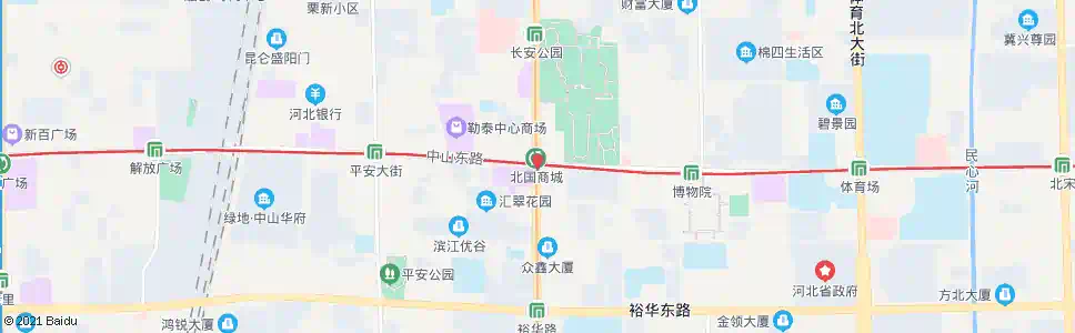 石家庄北国商城站_公交站地图_石家庄公交_妙搜公交查询2025