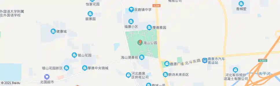 石家庄海山公园南_公交站地图_石家庄公交_妙搜公交查询2025