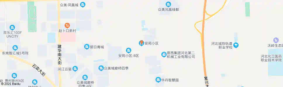 石家庄安苑小区_公交站地图_石家庄公交_妙搜公交查询2025
