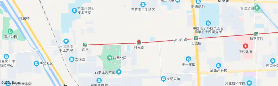 石家庄时光街南口_公交站地图_石家庄公交_妙搜公交查询2025