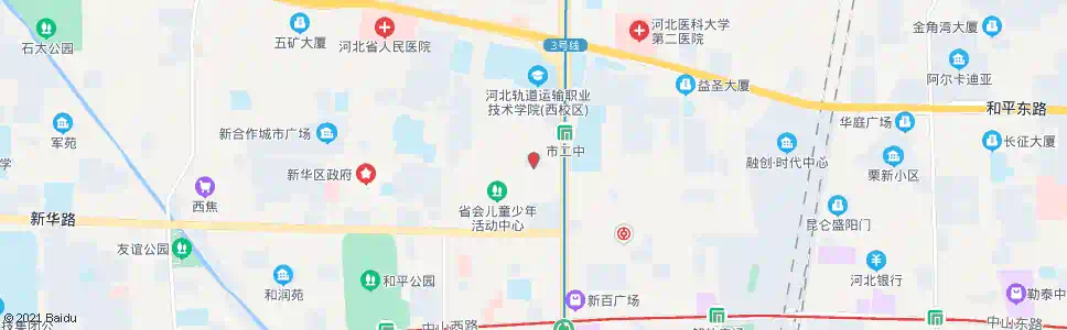 石家庄市政府西院_公交站地图_石家庄公交_妙搜公交查询2025