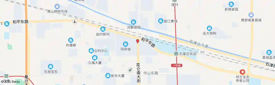 石家庄昆仑街北口_公交站地图_石家庄公交_妙搜公交查询2025