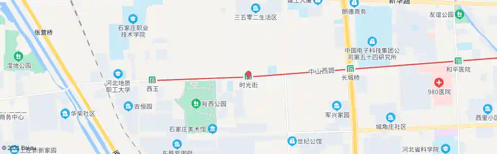 石家庄时光街站_公交站地图_石家庄公交_妙搜公交查询2025
