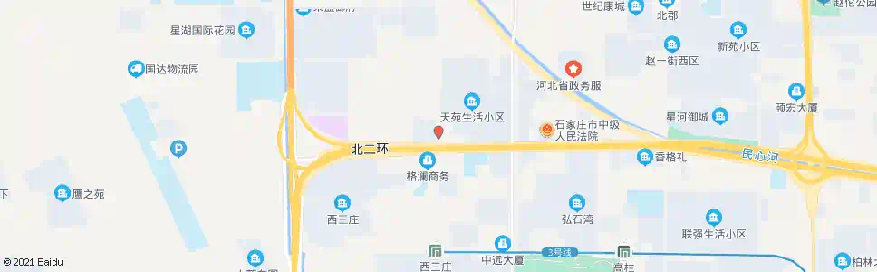石家庄北二环西三庄街口_公交站地图_石家庄公交_妙搜公交查询2025