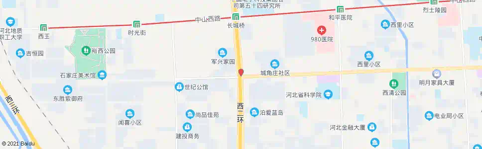 石家庄西二环裕华路口_公交站地图_石家庄公交_妙搜公交查询2025