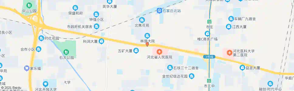 石家庄省医院西_公交站地图_石家庄公交_妙搜公交查询2025