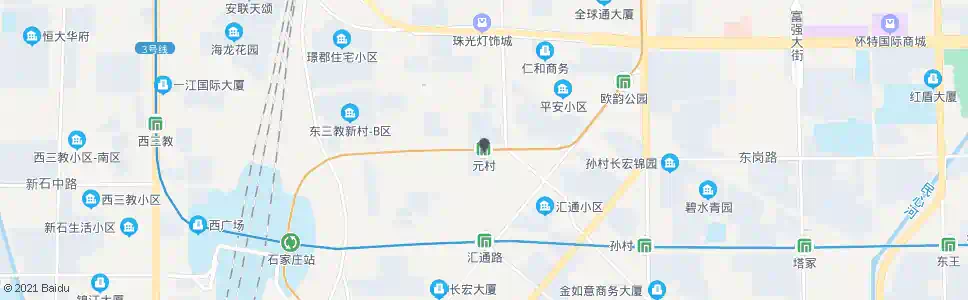 石家庄元村_公交站地图_石家庄公交_妙搜公交查询2025