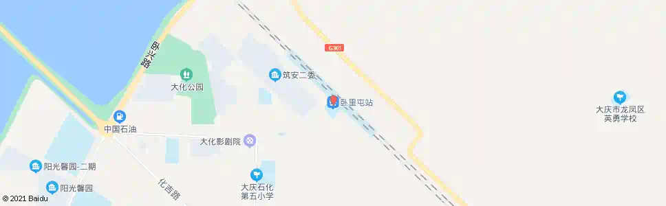 大庆卧里屯火车站_公交站地图_大庆公交_妙搜公交查询2025