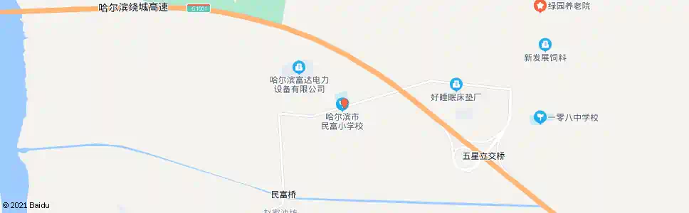 哈尔滨民富小学_公交站地图_哈尔滨公交_妙搜公交查询2025