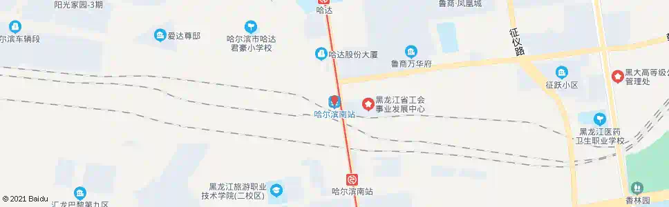 哈尔滨汲家店南_公交站地图_哈尔滨公交_妙搜公交查询2025