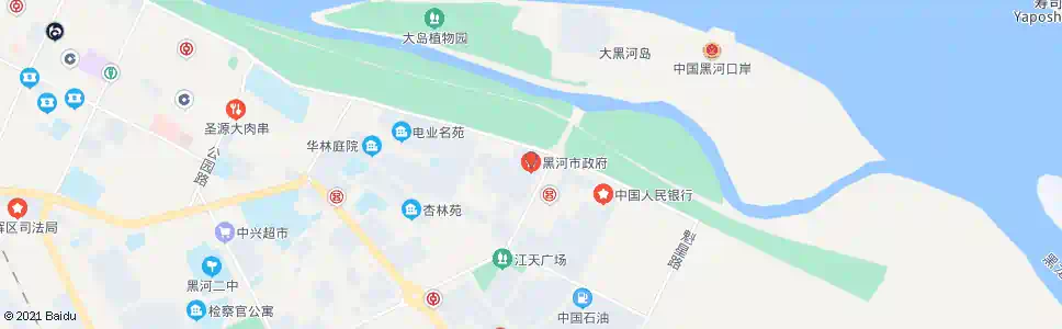 黑河市政府_公交站地图_黑河公交_妙搜公交查询2025