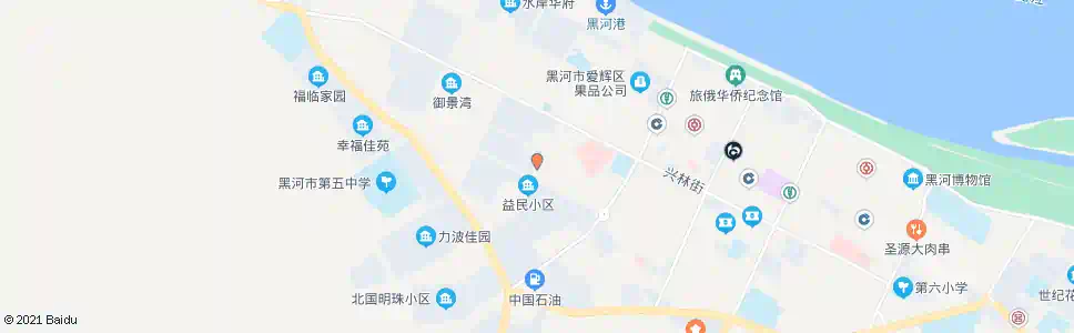 黑河益民二区_公交站地图_黑河公交_妙搜公交查询2025