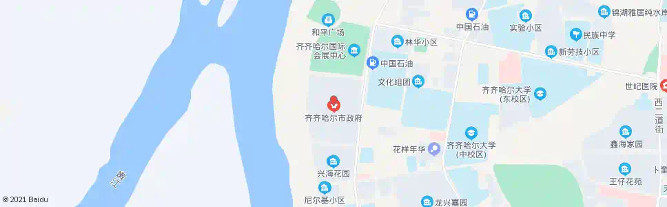 齐齐哈尔党政办公中心_公交站地图_齐齐哈尔公交_妙搜公交查询2025
