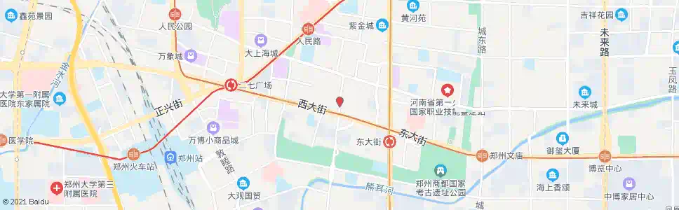 郑州西大街管城街_公交站地图_郑州公交_妙搜公交查询2025