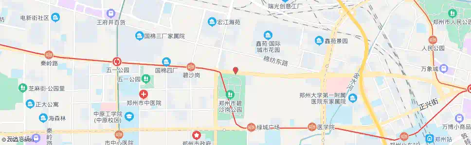 郑州碧沙岗公园北门_公交站地图_郑州公交_妙搜公交查询2025