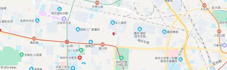 郑州棉纺路嵩山路站_公交站地图_郑州公交_妙搜公交查询2025