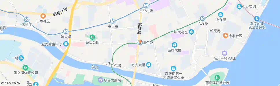 武汉京汉大道武胜路_公交站地图_武汉公交_妙搜公交查询2025