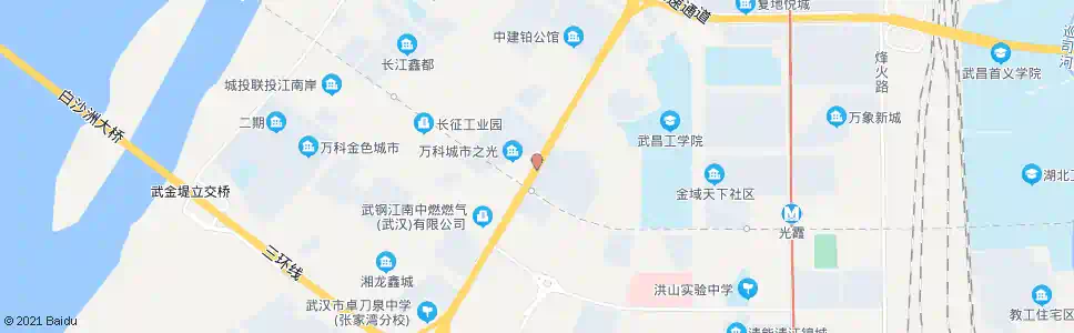 武汉白沙洲大道罗家村_公交站地图_武汉公交_妙搜公交查询2025