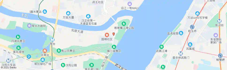 武汉滨江大道汉阳大道口_公交站地图_武汉公交_妙搜公交查询2025