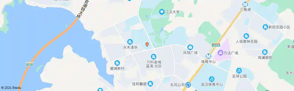 武汉博学路三角湖小学_公交站地图_武汉公交_妙搜公交查询2025