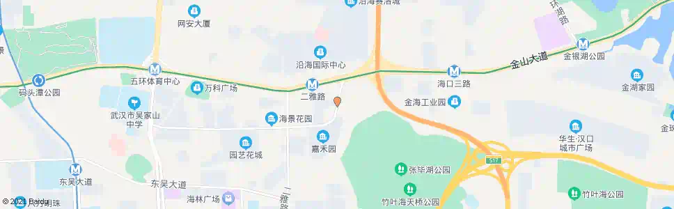 武汉吴中街金山大道_公交站地图_武汉公交_妙搜公交查询2025