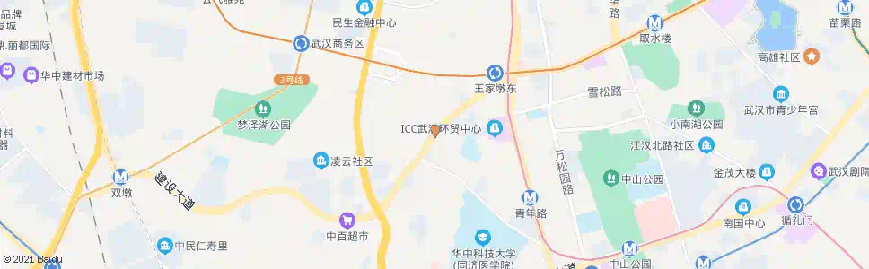 武汉建设大道王家墩_公交站地图_武汉公交_妙搜公交查询2025