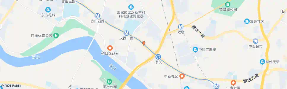 武汉解放大道宗关_公交站地图_武汉公交_妙搜公交查询2025