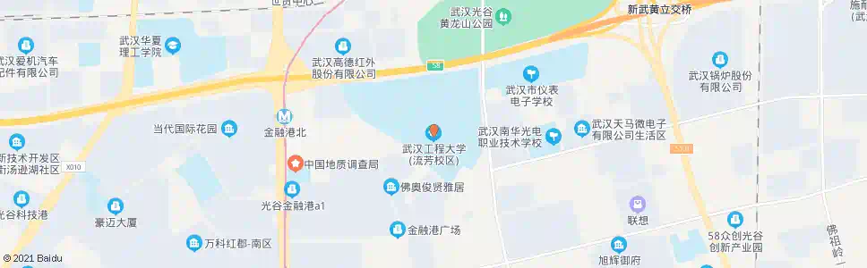 武汉武汉工程大学流芳校区_公交站地图_武汉公交_妙搜公交查询2025
