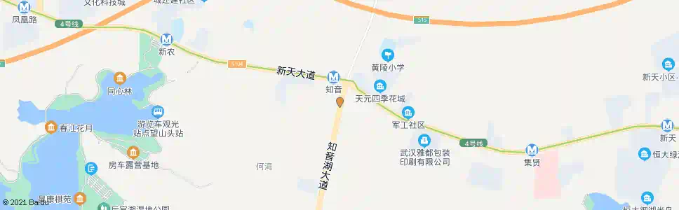 武汉汉阳大街知音湖大道口_公交站地图_武汉公交_妙搜公交查询2025