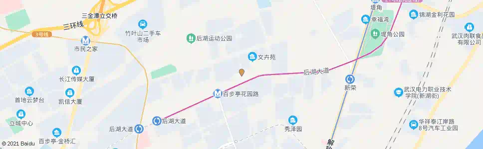 武汉安居路后湖大道口_公交站地图_武汉公交_妙搜公交查询2025