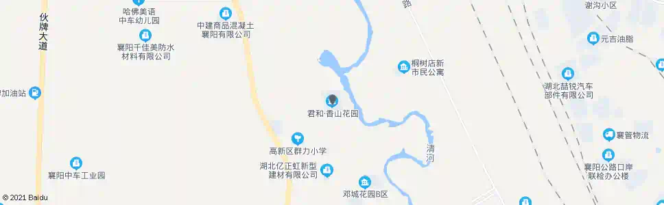 襄阳君和香山花园_公交站地图_襄阳公交_妙搜公交查询2025