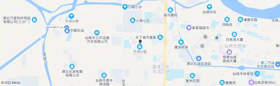 仙桃绿洲花苑_公交站地图_仙桃公交_妙搜公交查询2025