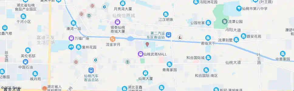 仙桃体育广场_公交站地图_仙桃公交_妙搜公交查询2025