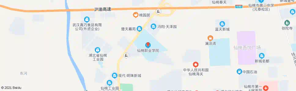 仙桃职业学院_公交站地图_仙桃公交_妙搜公交查询2025